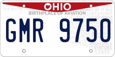 OH license plate GMR9750