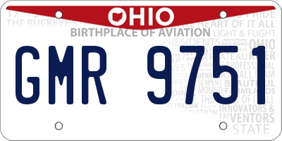 OH license plate GMR9751