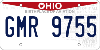 OH license plate GMR9755