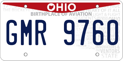 OH license plate GMR9760