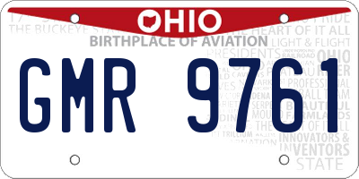 OH license plate GMR9761