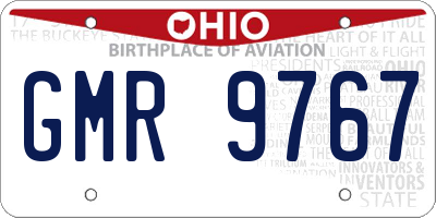 OH license plate GMR9767