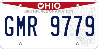 OH license plate GMR9779