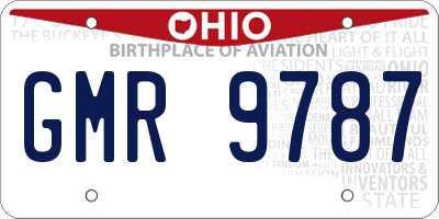 OH license plate GMR9787