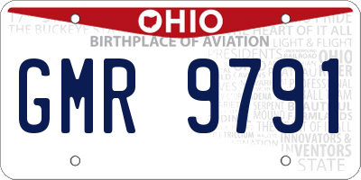 OH license plate GMR9791