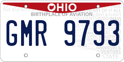 OH license plate GMR9793