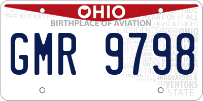 OH license plate GMR9798