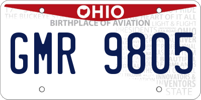OH license plate GMR9805