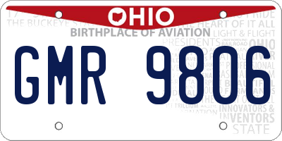 OH license plate GMR9806