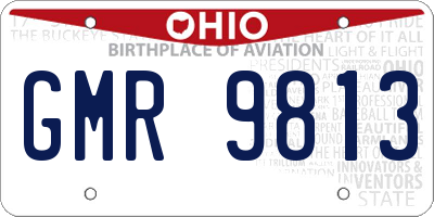 OH license plate GMR9813