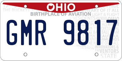 OH license plate GMR9817