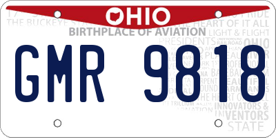 OH license plate GMR9818