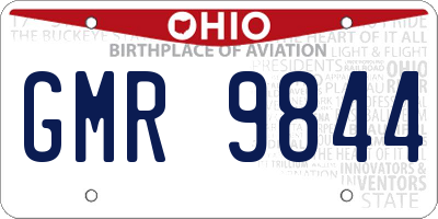 OH license plate GMR9844