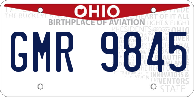 OH license plate GMR9845