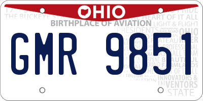 OH license plate GMR9851