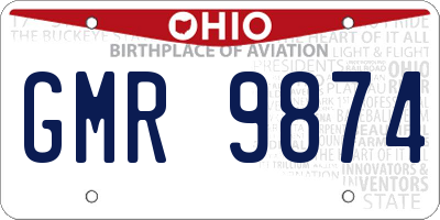 OH license plate GMR9874