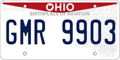 OH license plate GMR9903