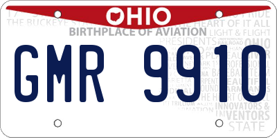 OH license plate GMR9910