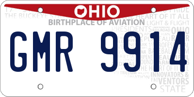 OH license plate GMR9914
