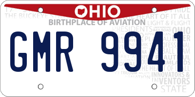 OH license plate GMR9941