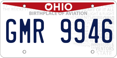OH license plate GMR9946