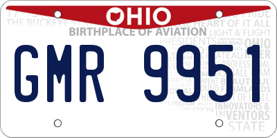 OH license plate GMR9951