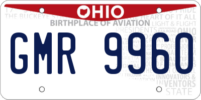 OH license plate GMR9960
