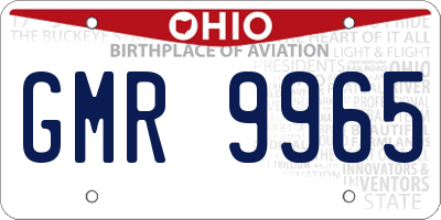 OH license plate GMR9965