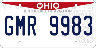 OH license plate GMR9983