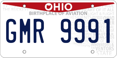 OH license plate GMR9991