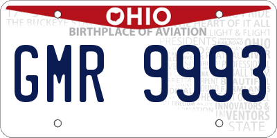 OH license plate GMR9993