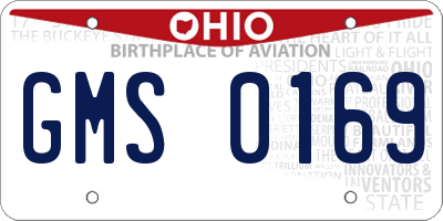 OH license plate GMS0169