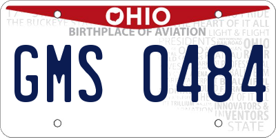 OH license plate GMS0484