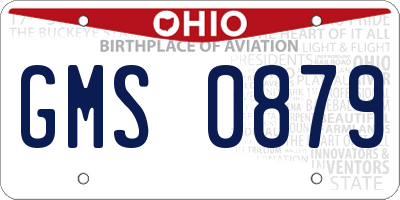 OH license plate GMS0879