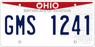 OH license plate GMS1241