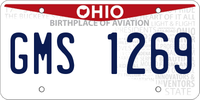 OH license plate GMS1269