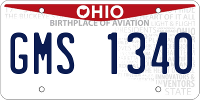 OH license plate GMS1340