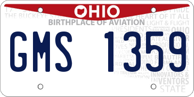 OH license plate GMS1359