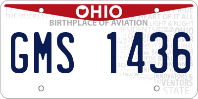 OH license plate GMS1436