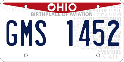 OH license plate GMS1452