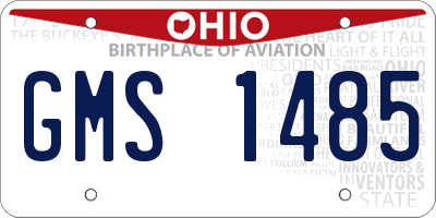 OH license plate GMS1485