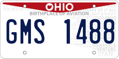 OH license plate GMS1488