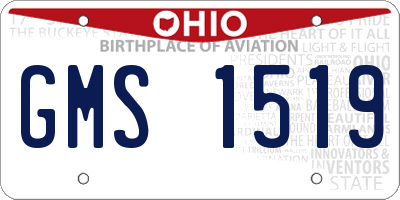 OH license plate GMS1519