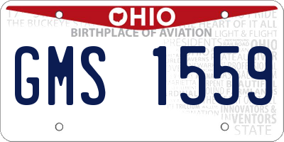 OH license plate GMS1559