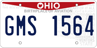 OH license plate GMS1564