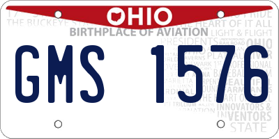 OH license plate GMS1576