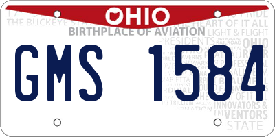 OH license plate GMS1584
