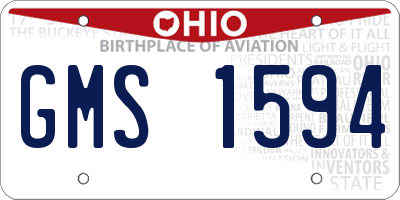 OH license plate GMS1594