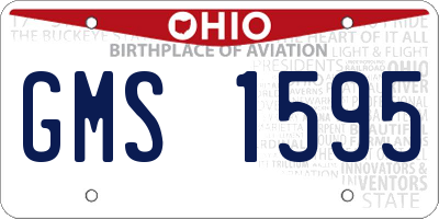 OH license plate GMS1595