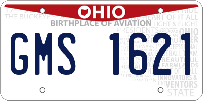 OH license plate GMS1621